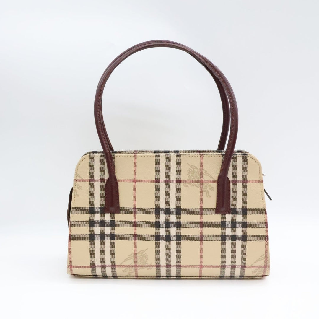 Burberry Haymarket Vintage Check Top Handle Tote Bag - Lux Central