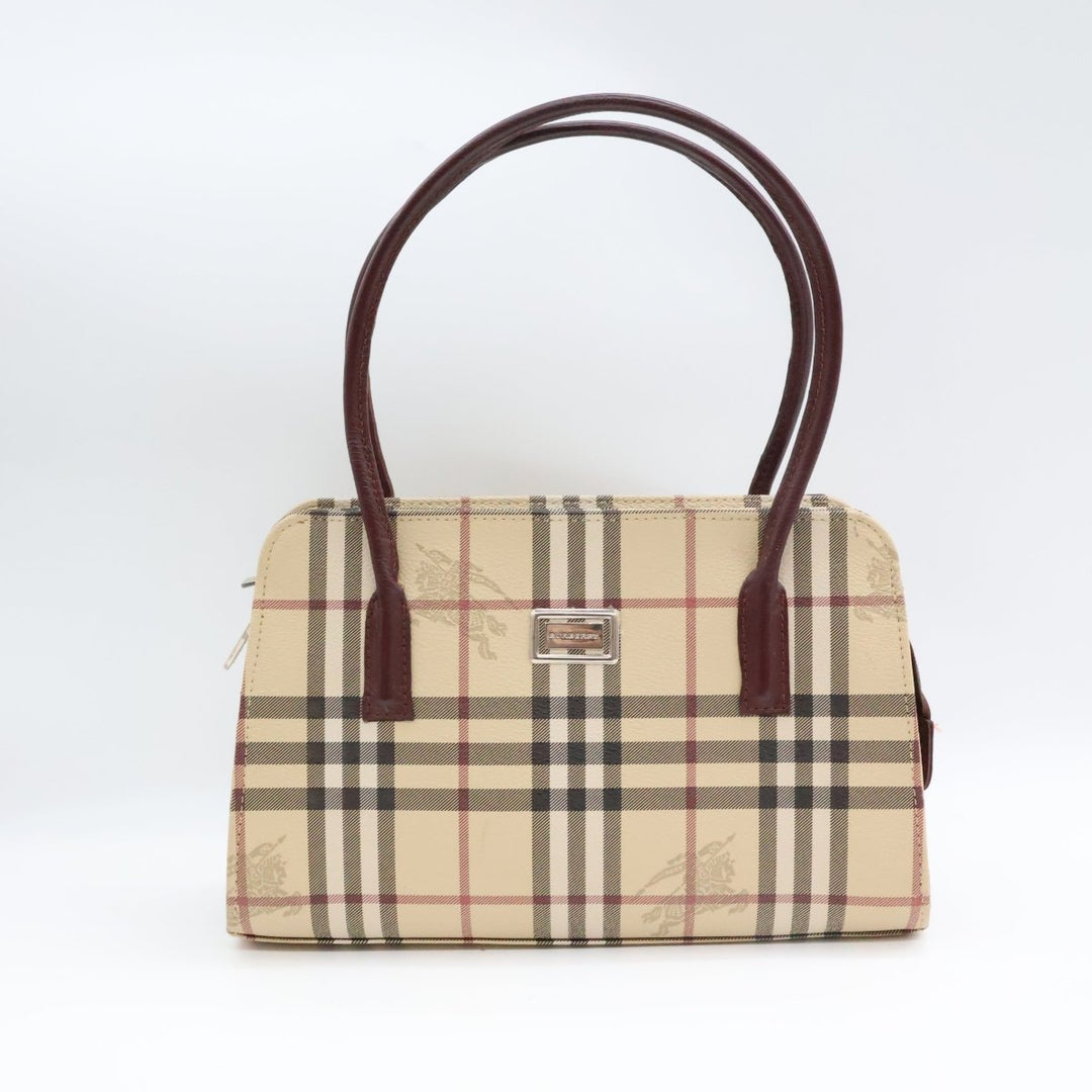 Burberry Haymarket Vintage Check Top Handle Tote Bag - Lux Central
