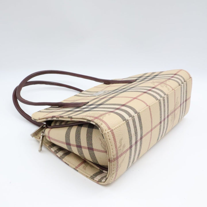 Burberry Haymarket Vintage Check Top Handle Tote Bag - Lux Central
