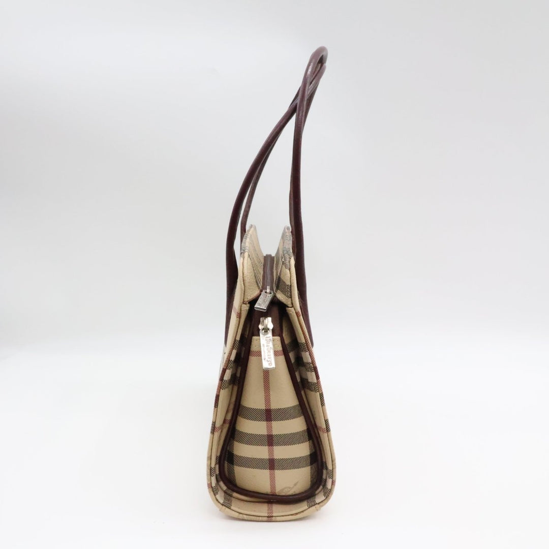 Burberry Haymarket Vintage Check Top Handle Tote Bag - Lux Central