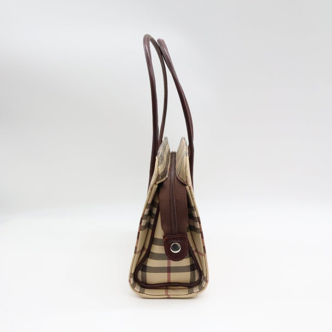 Burberry Haymarket Vintage Check Top Handle Tote Bag - Lux Central