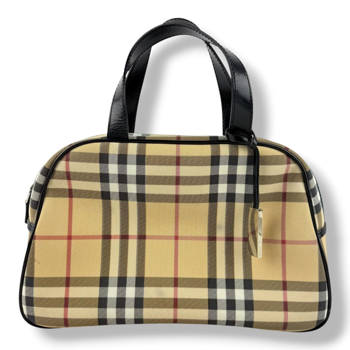 Burberry Nova Check Beige Dome Tote Handbag - Lux Central