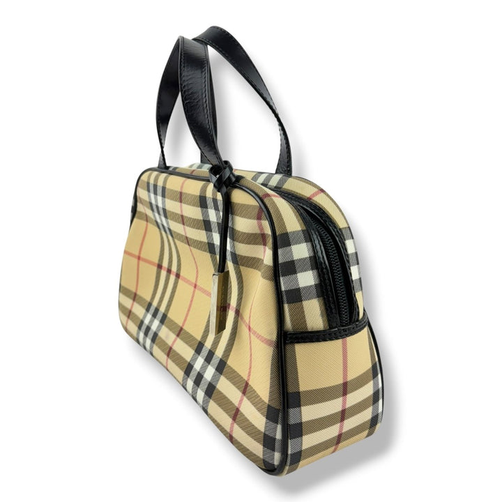 Burberry Nova Check Beige Dome Tote Handbag - Lux Central