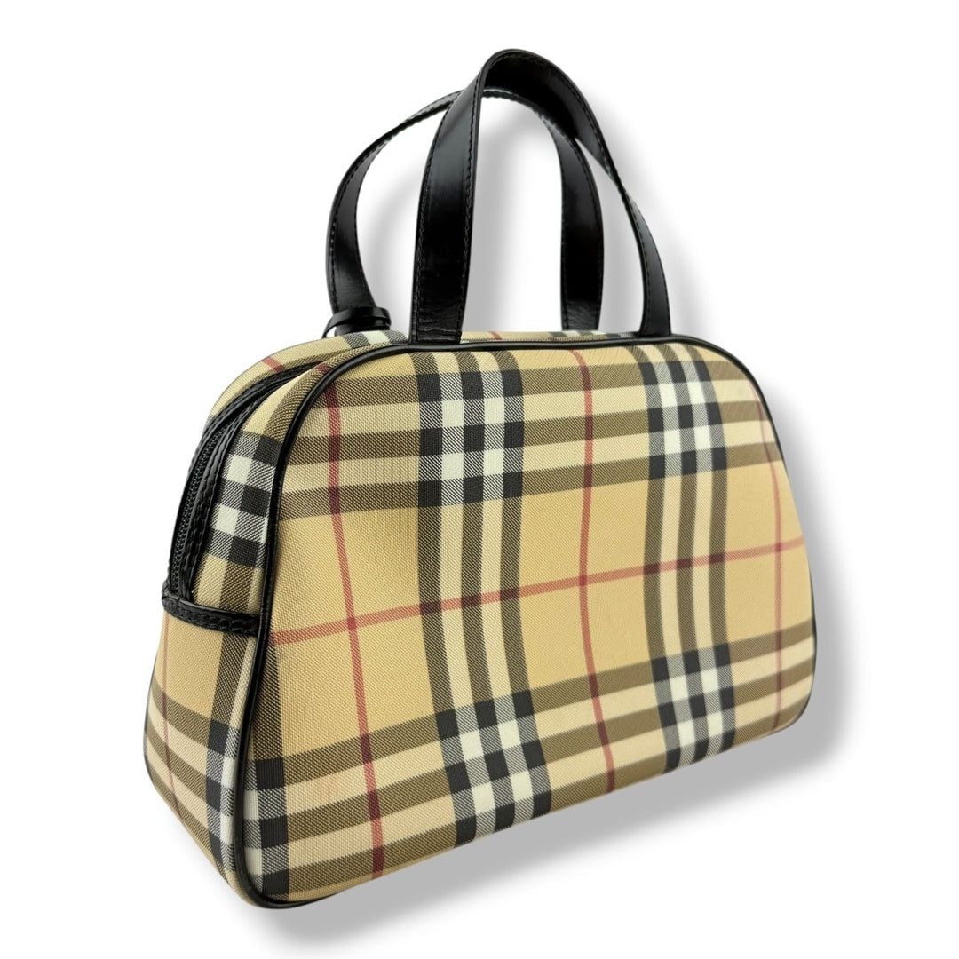 Burberry Nova Check Beige Dome Tote Handbag - Lux Central