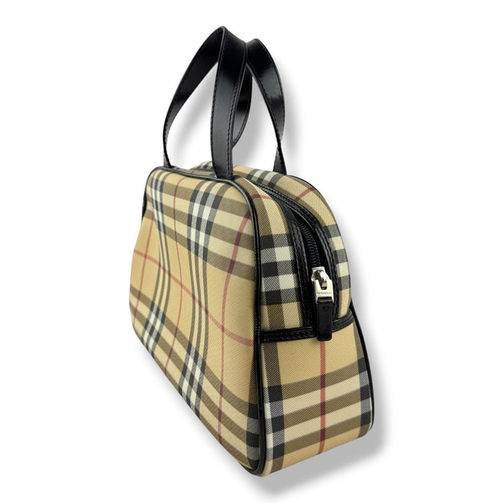 Burberry Nova Check Beige Dome Tote Handbag - Lux Central