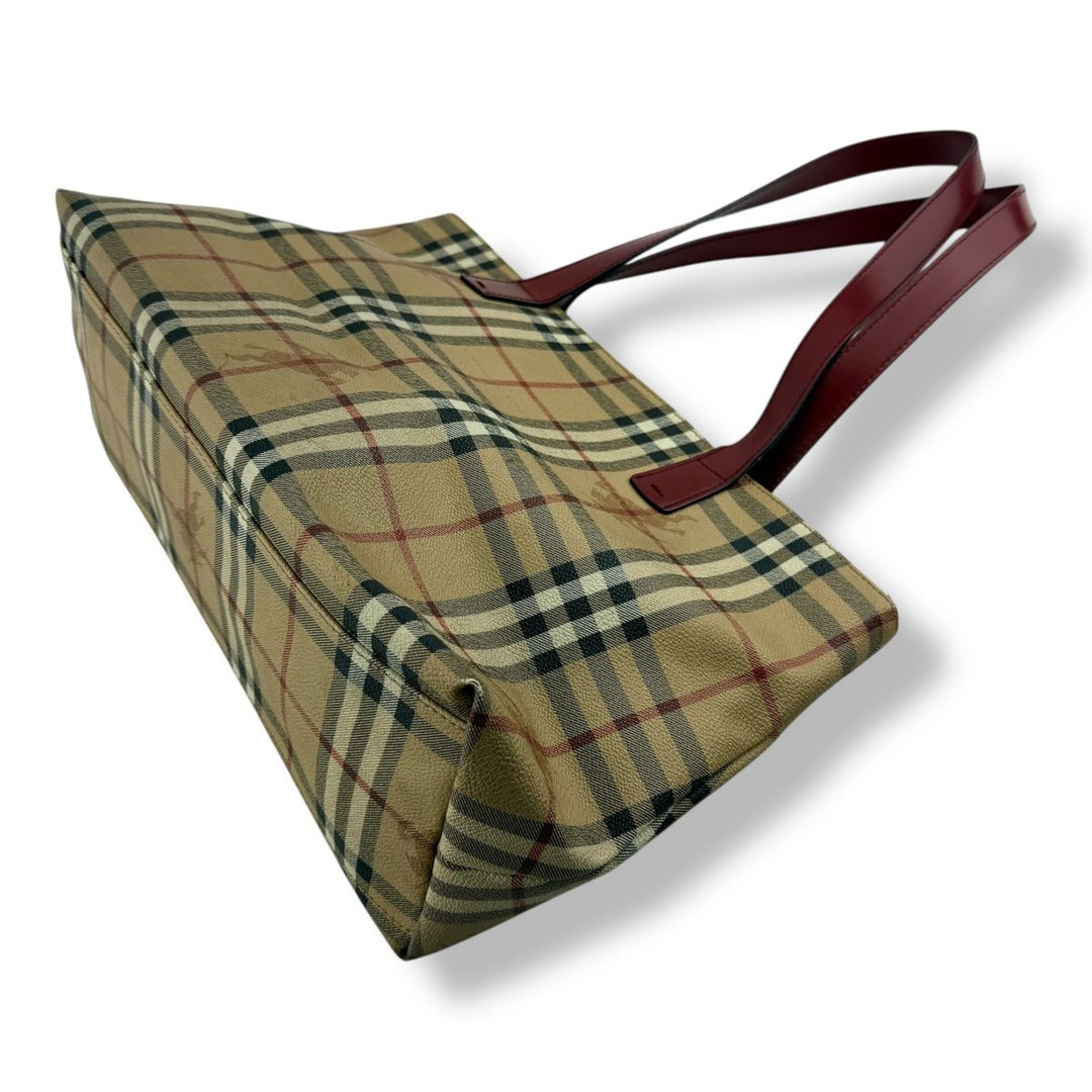 Burberry Nova Check Beige Shoulder Handbag - Lux Central