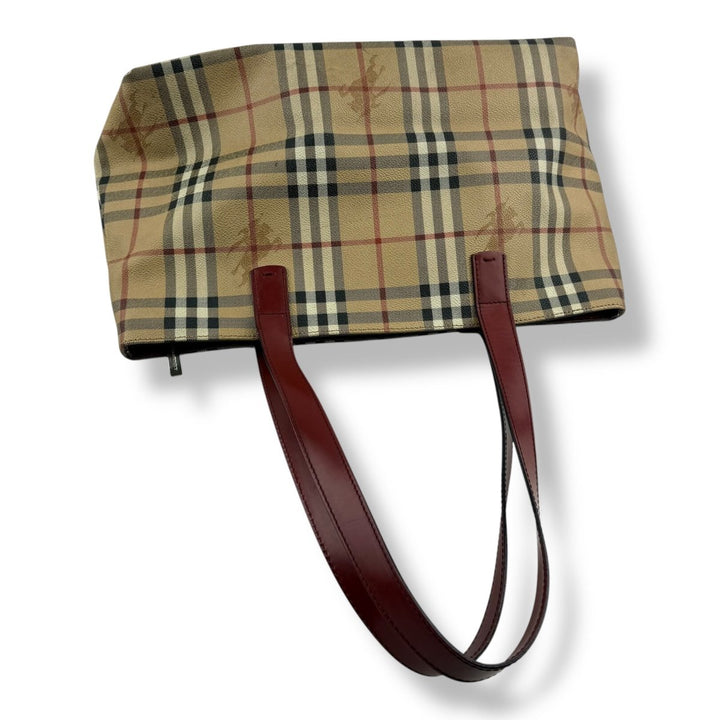 Burberry Nova Check Beige Shoulder Handbag - Lux Central