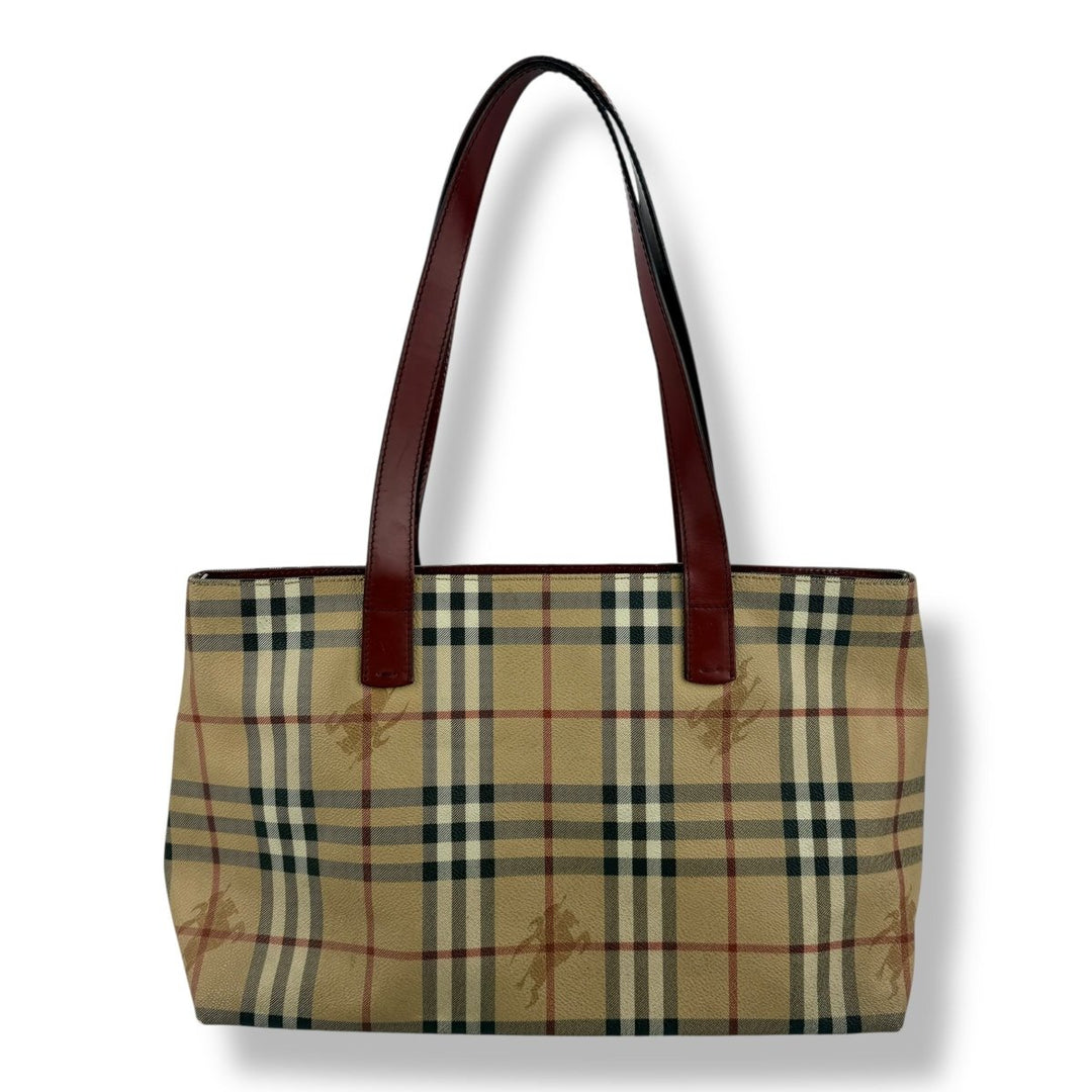 Burberry Nova Check Beige Shoulder Handbag - Lux Central