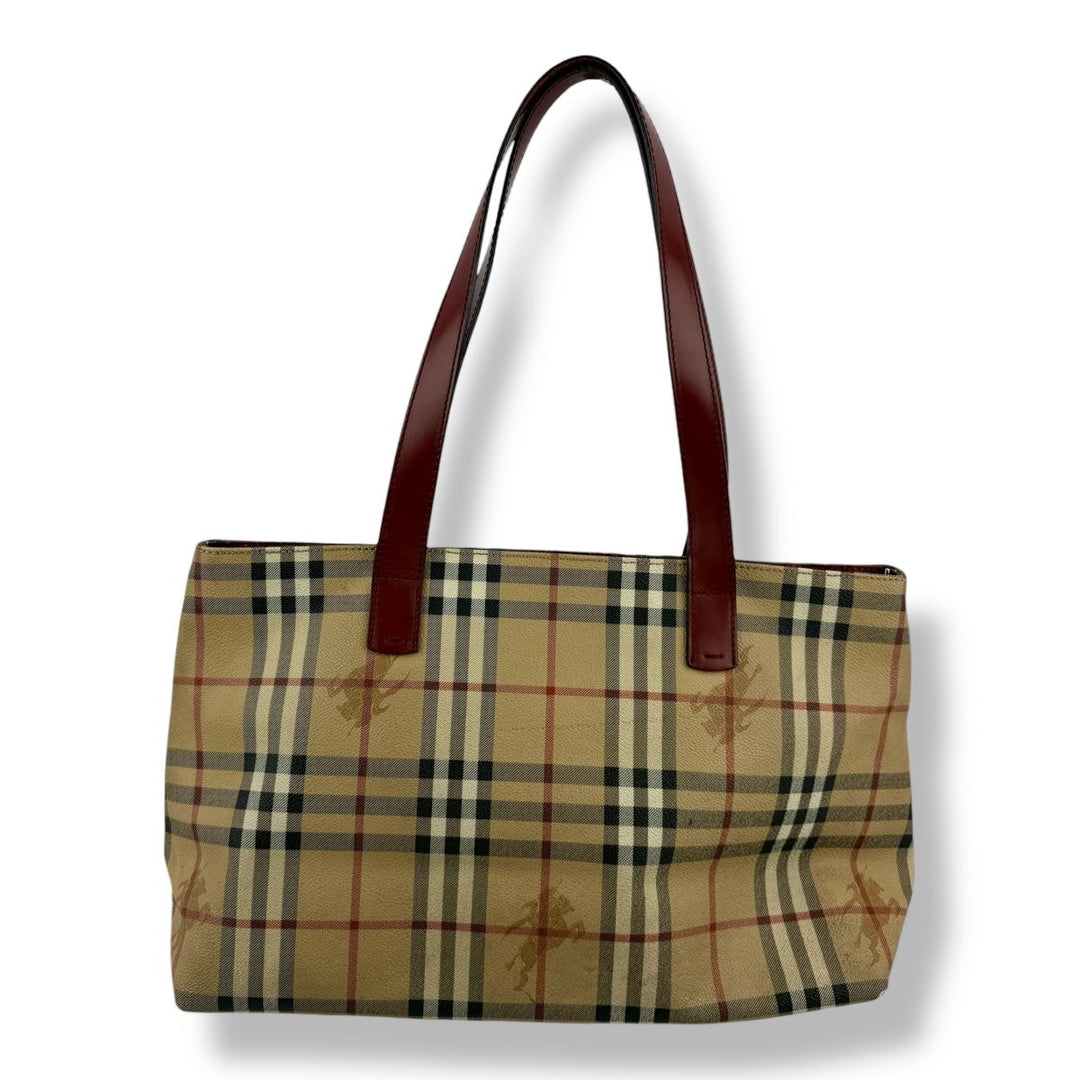 Burberry Nova Check Beige Shoulder Handbag - Lux Central
