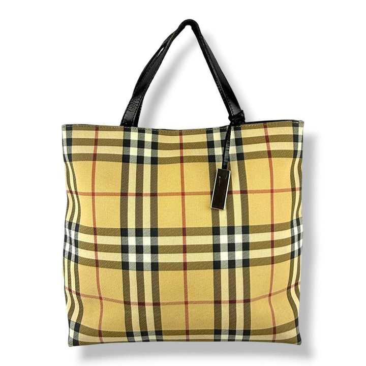 Burberry Nova Check Beige Tote Handbag - Lux Central