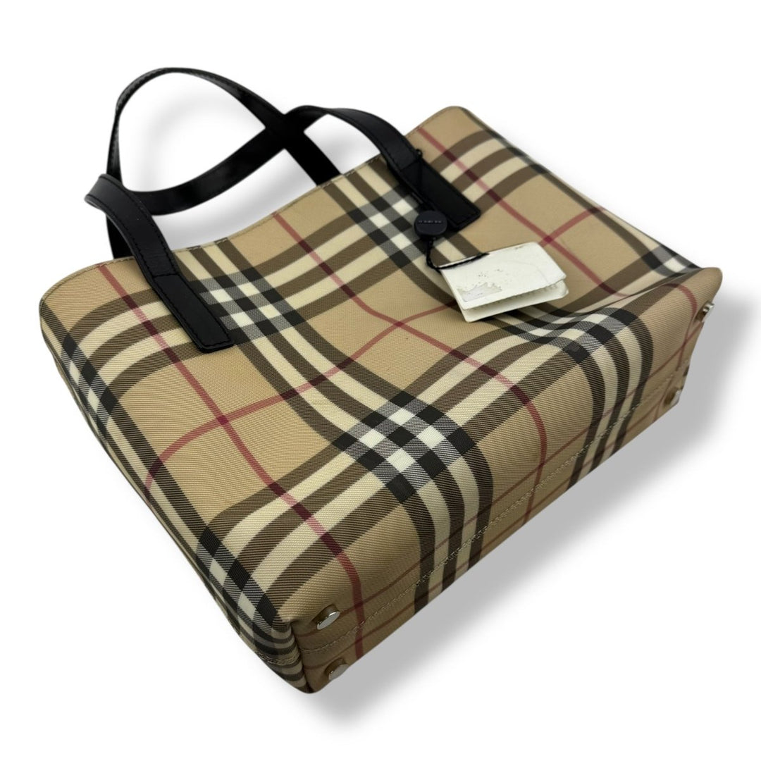 Burberry Nova Check Beige Tote Handbag - Lux Central