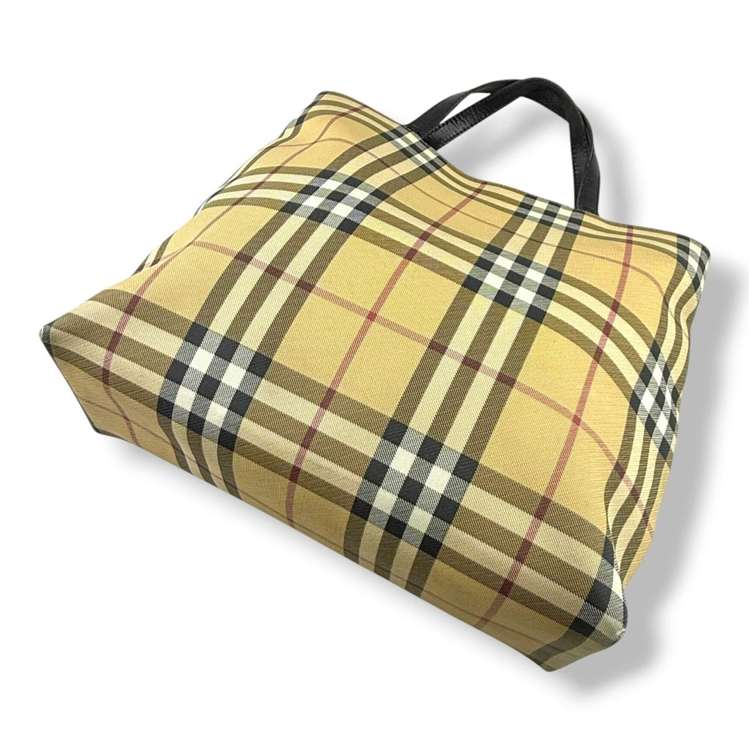 Burberry Nova Check Beige Tote Handbag - Lux Central