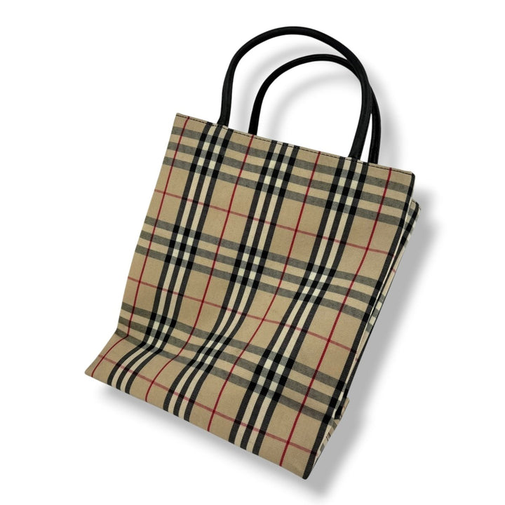 Burberry Nova Check Beige Tote Handbag - Lux Central