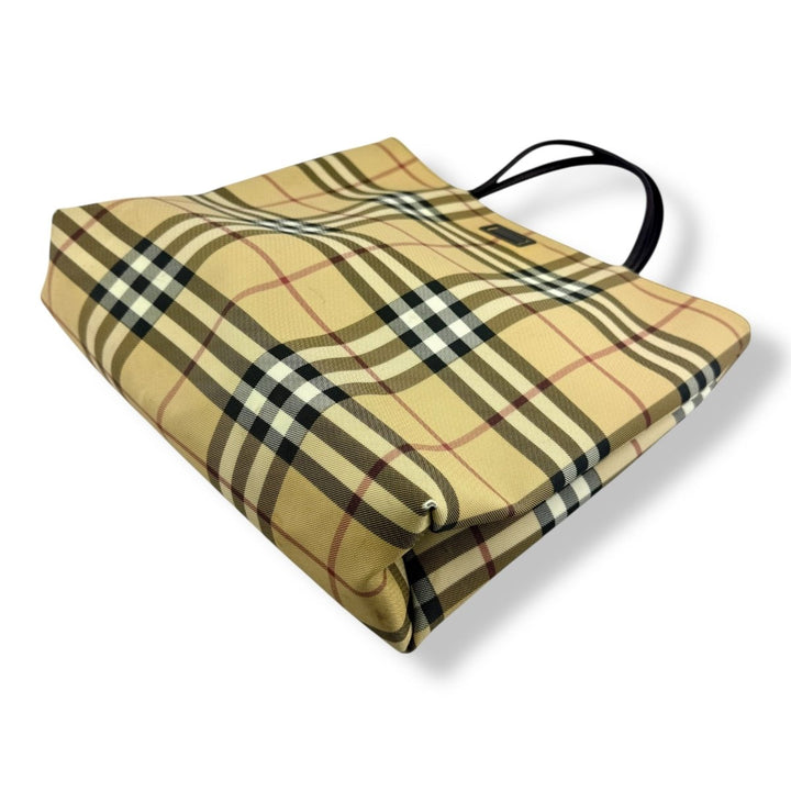 Burberry Nova Check Beige Tote Handbag - Lux Central