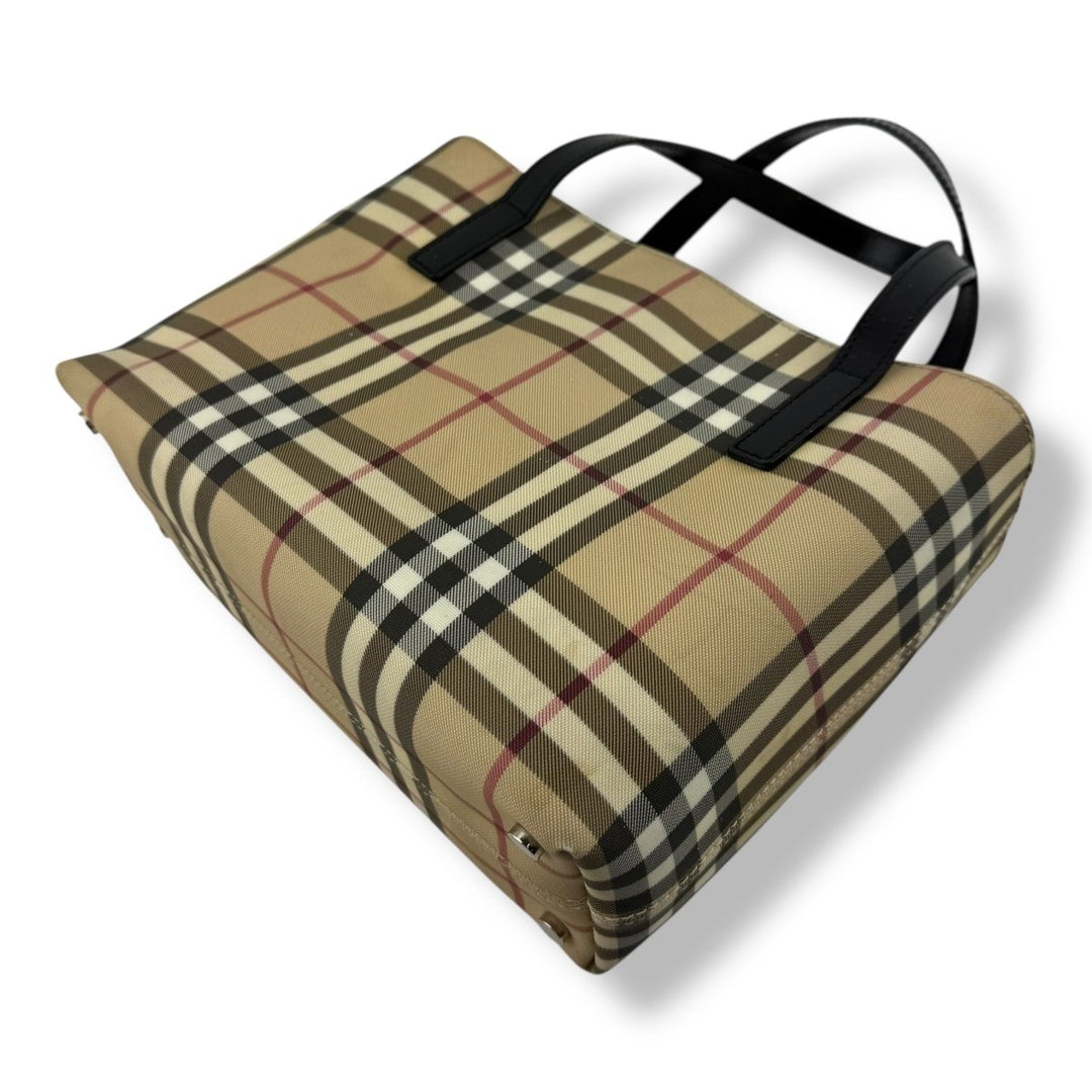 Burberry Nova Check Beige Tote Handbag - Lux Central