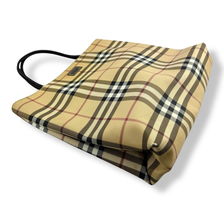 Burberry Nova Check Beige Tote Handbag - Lux Central
