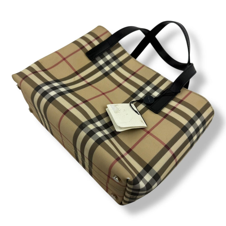 Burberry Nova Check Beige Tote Handbag - Lux Central