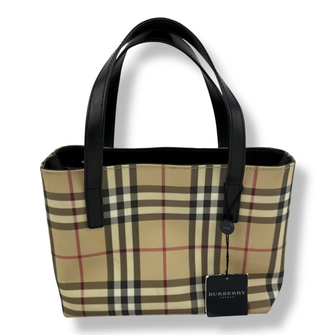 Burberry Nova Check Beige Tote Handbag - Lux Central