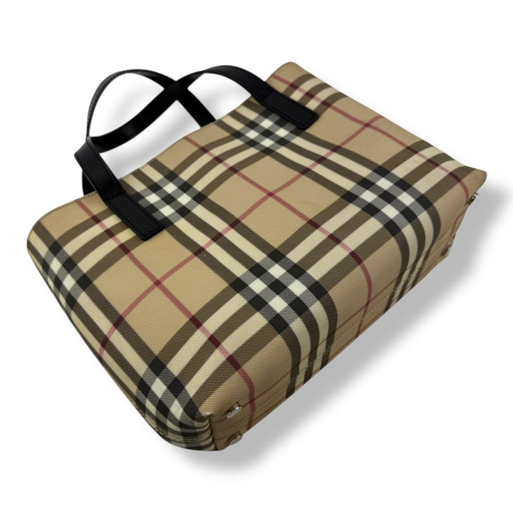 Burberry Nova Check Beige Tote Handbag - Lux Central