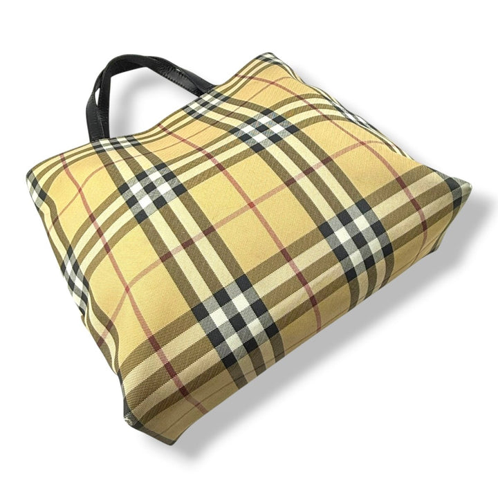 Burberry Nova Check Beige Tote Handbag - Lux Central