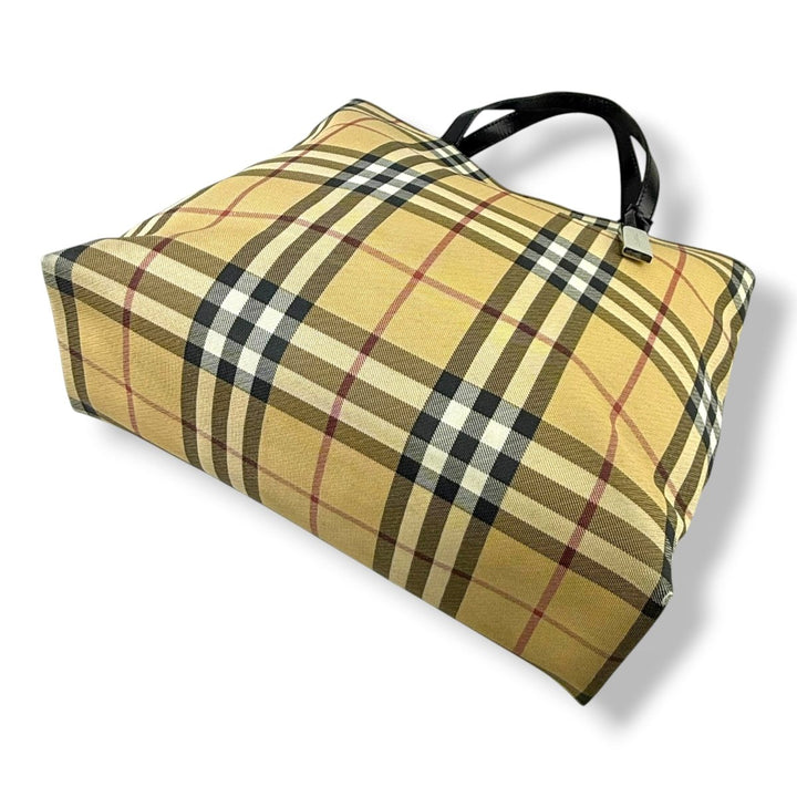 Burberry Nova Check Beige Tote Handbag - Lux Central