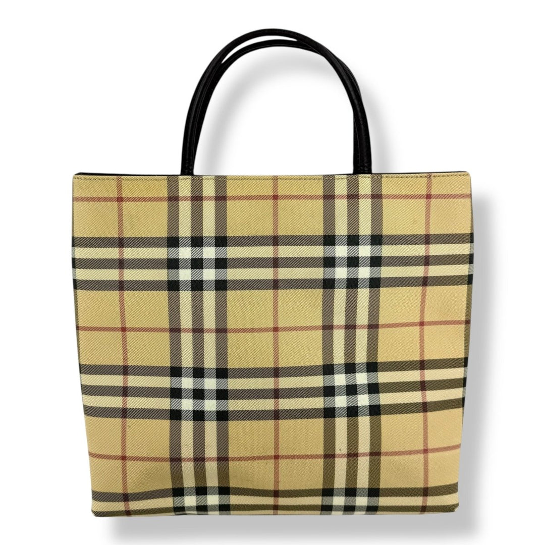Burberry Nova Check Beige Tote Handbag - Lux Central