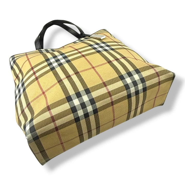 Burberry Nova Check Beige Tote Handbag - Lux Central