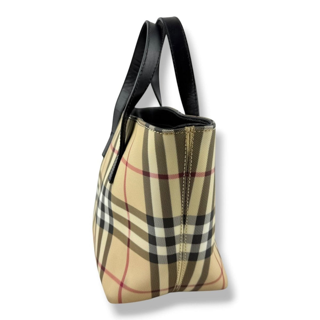 Burberry Nova Check Mini Beige Bucket Tote Handbag - Lux Central