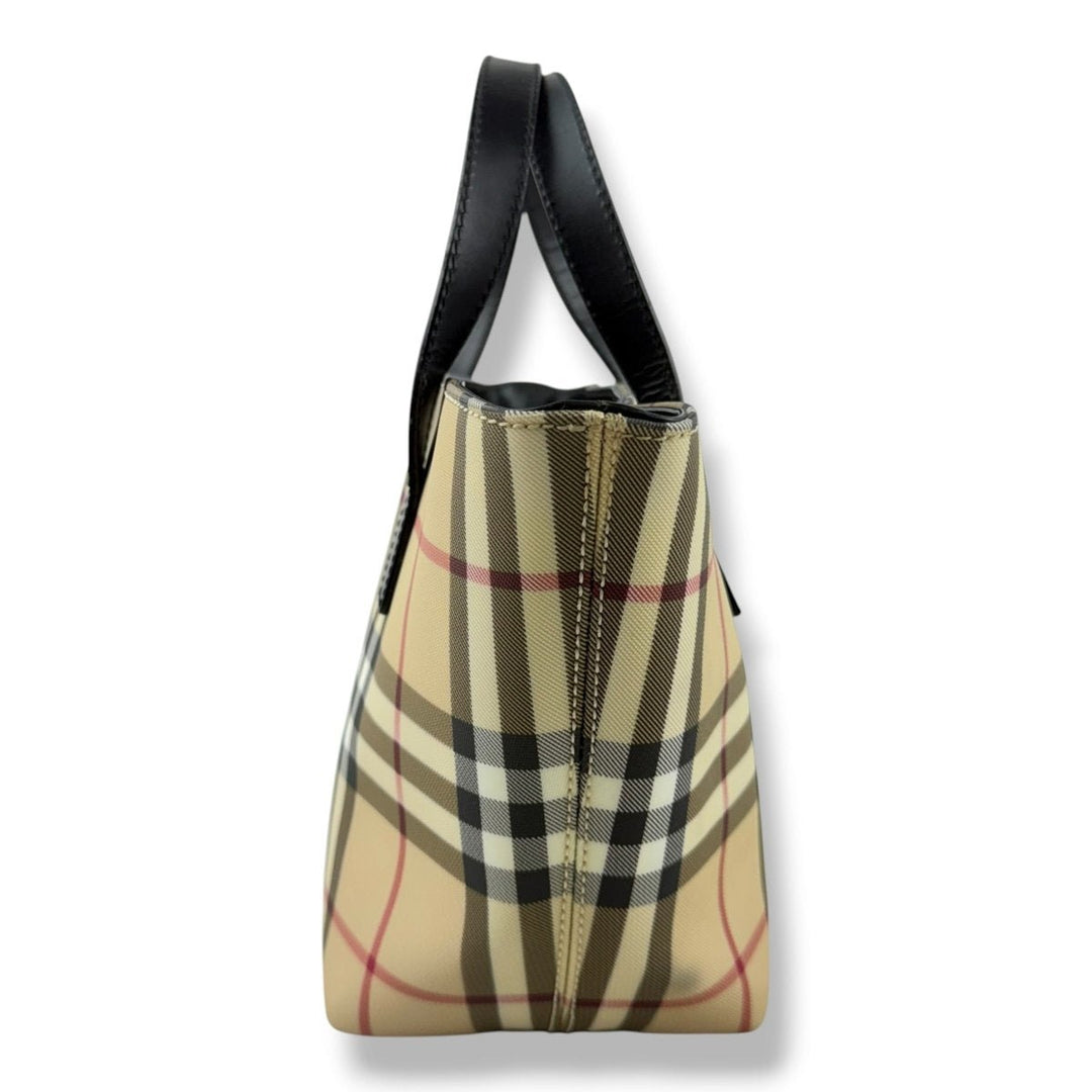 Burberry Nova Check Mini Beige Bucket Tote Handbag - Lux Central