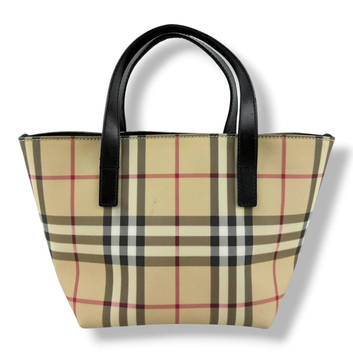 Burberry Nova Check Mini Beige Bucket Tote Handbag - Lux Central
