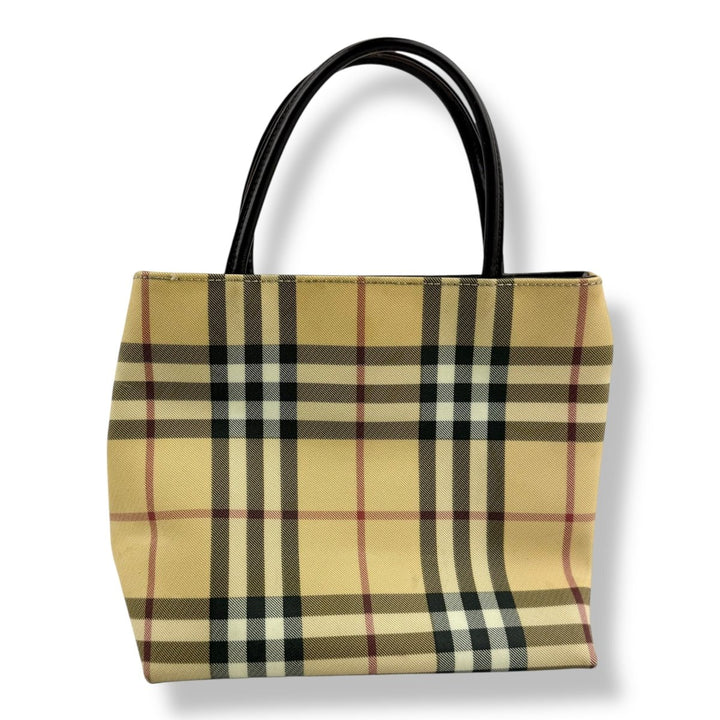 Burberry Nova Check Mini Beige Tote Handbag - Lux Central