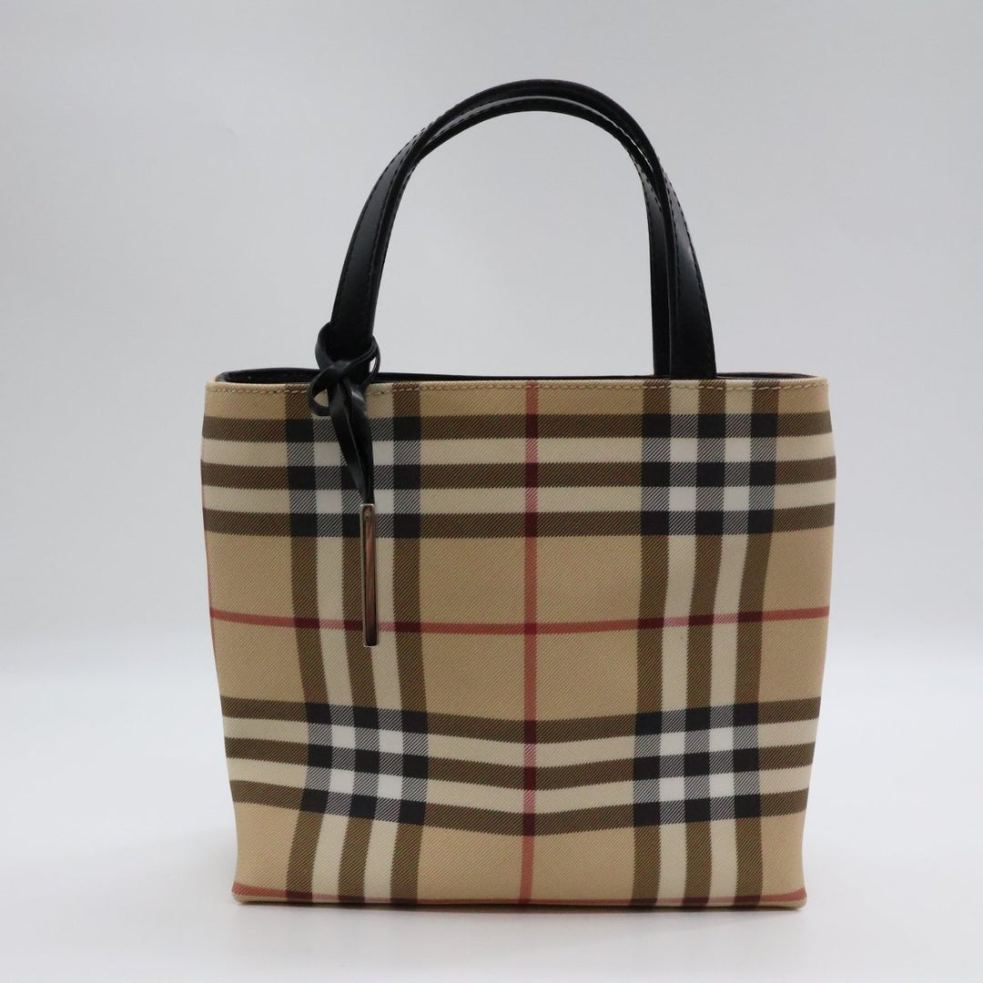 Burberry Nova Check Mini Beige Tote Handbag - Lux Central