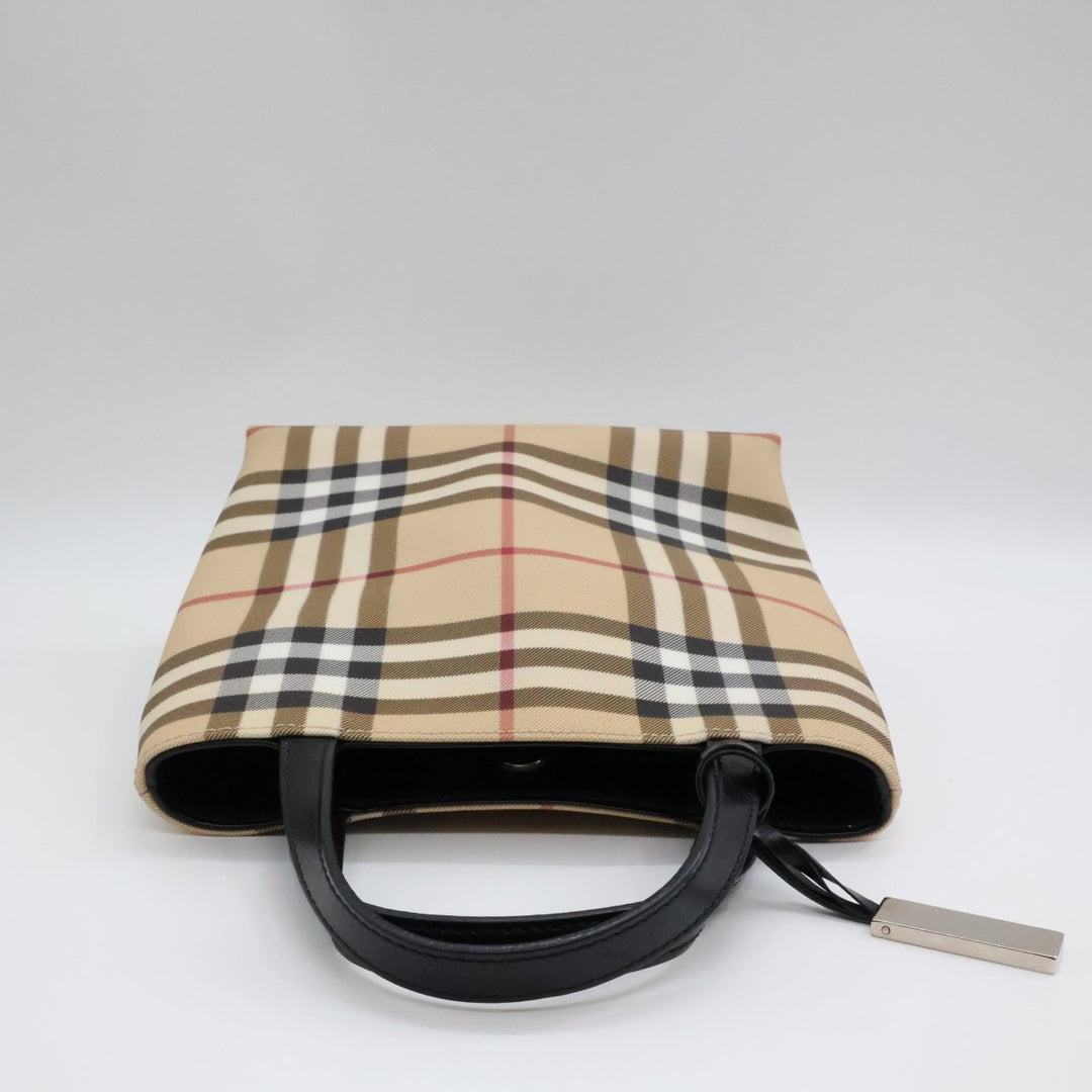 Burberry Nova Check Mini Beige Tote Handbag - Lux Central
