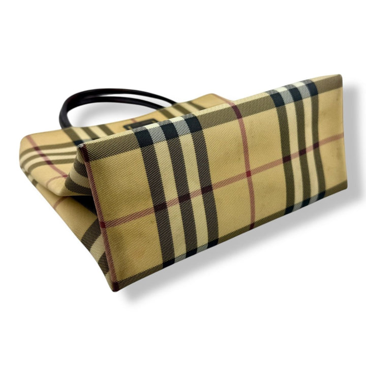 Burberry Nova Check Mini Beige Tote Handbag - Lux Central