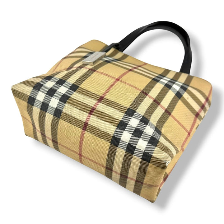 Burberry Nova Check Mini Beige Tote Handbag - Lux Central