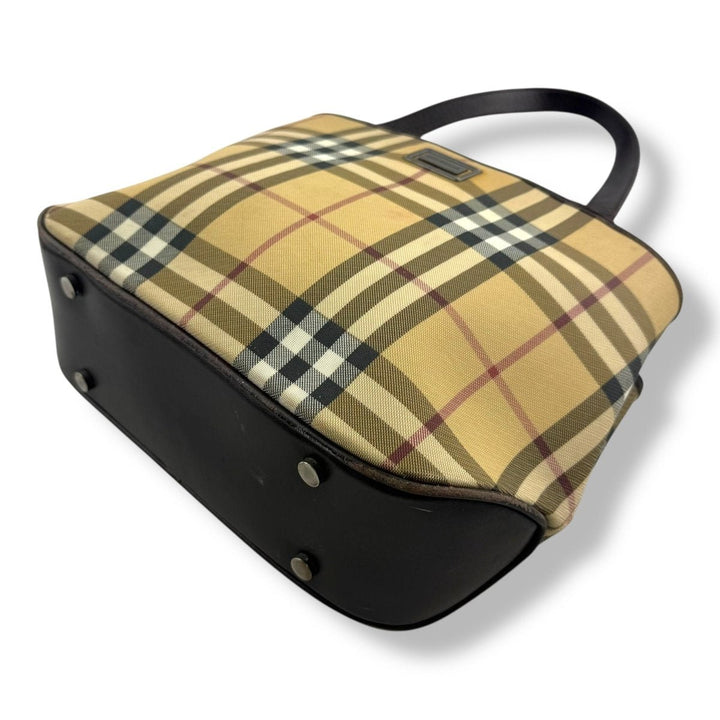 Burberry Nova Check Mini Beige Tote Handbag - Lux Central