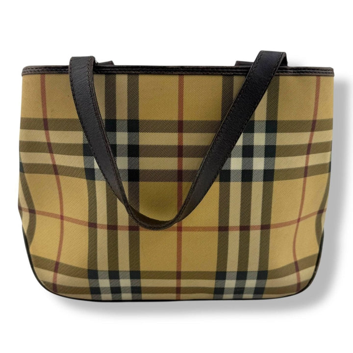 Burberry Nova Check Mini Beige Tote Handbag - Lux Central