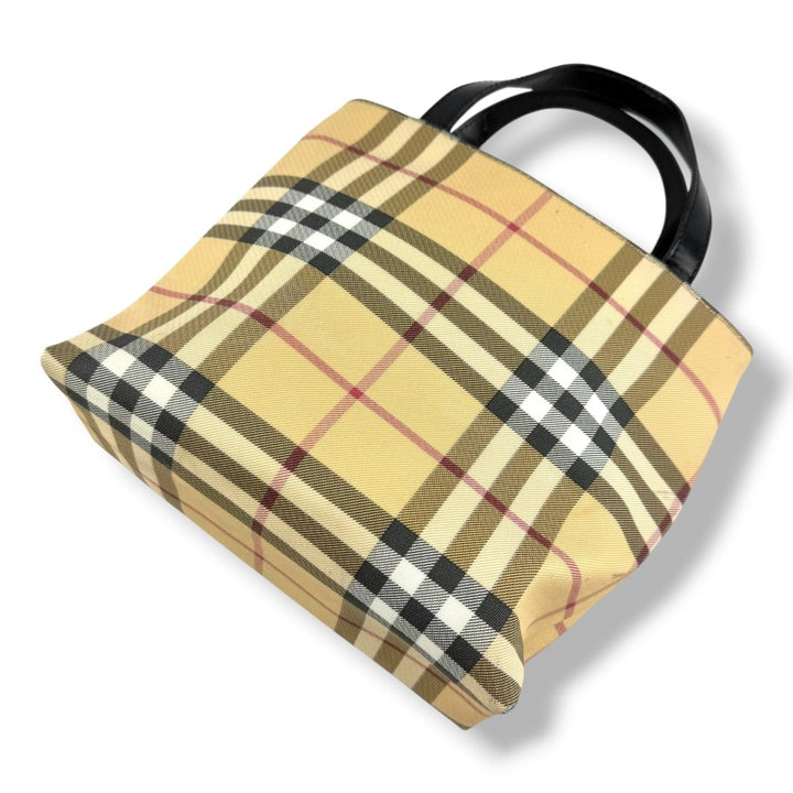 Burberry Nova Check Mini Beige Tote Handbag - Lux Central