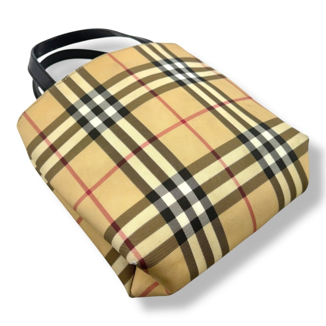 Burberry Nova Check Mini Beige Tote Handbag - Lux Central
