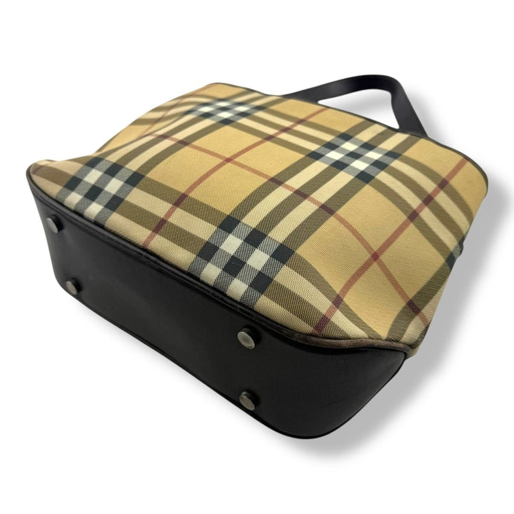 Burberry Nova Check Mini Beige Tote Handbag - Lux Central