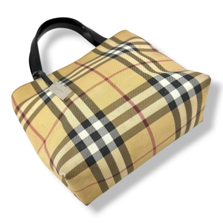 Burberry Nova Check Mini Beige Tote Handbag - Lux Central