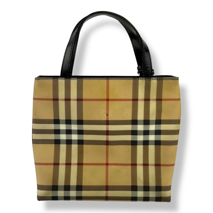 Burberry Nova Check Mini Beige Tote Handbag - Lux Central