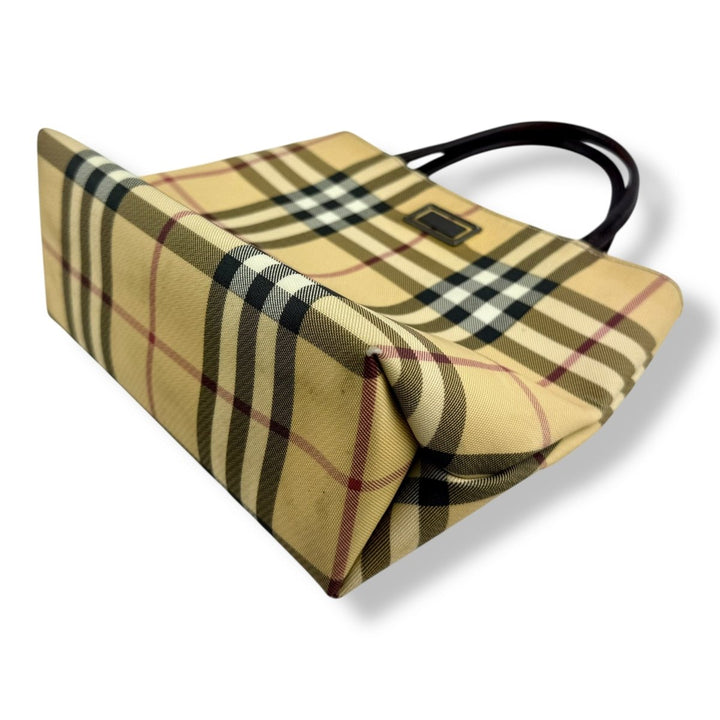 Burberry Nova Check Mini Beige Tote Handbag - Lux Central