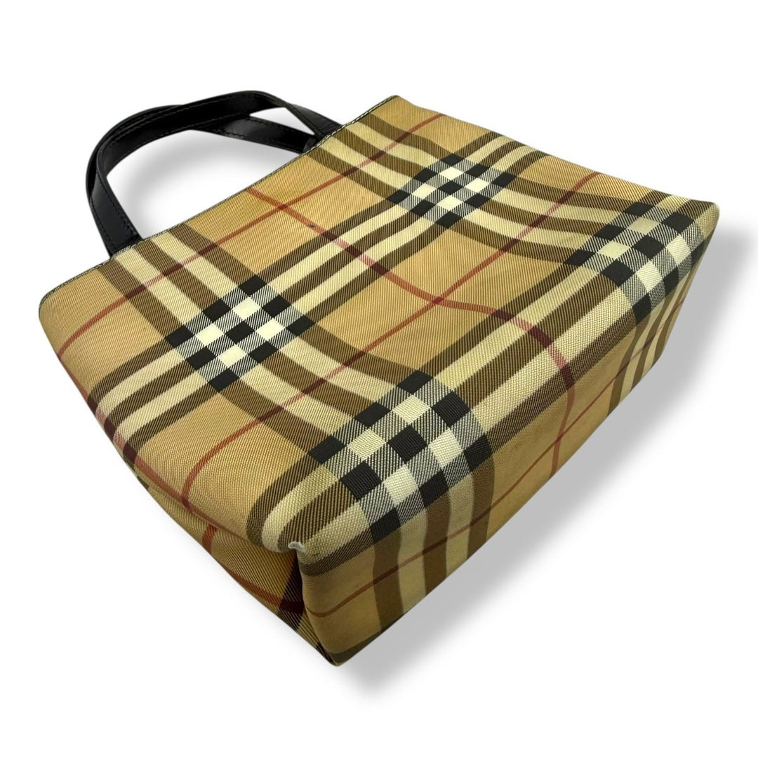 Burberry Nova Check Mini Beige Tote Handbag - Lux Central