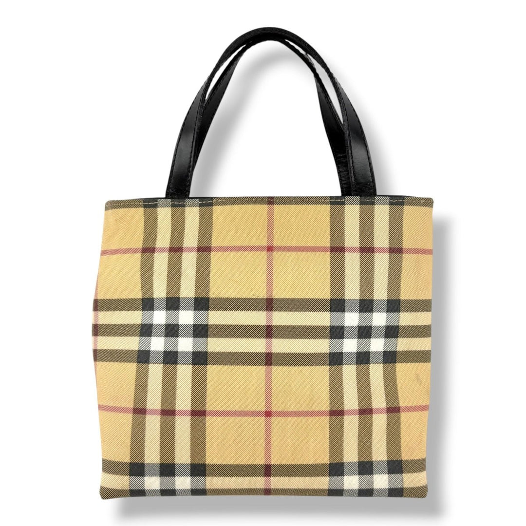 Burberry Nova Check Mini Beige Tote Handbag - Lux Central