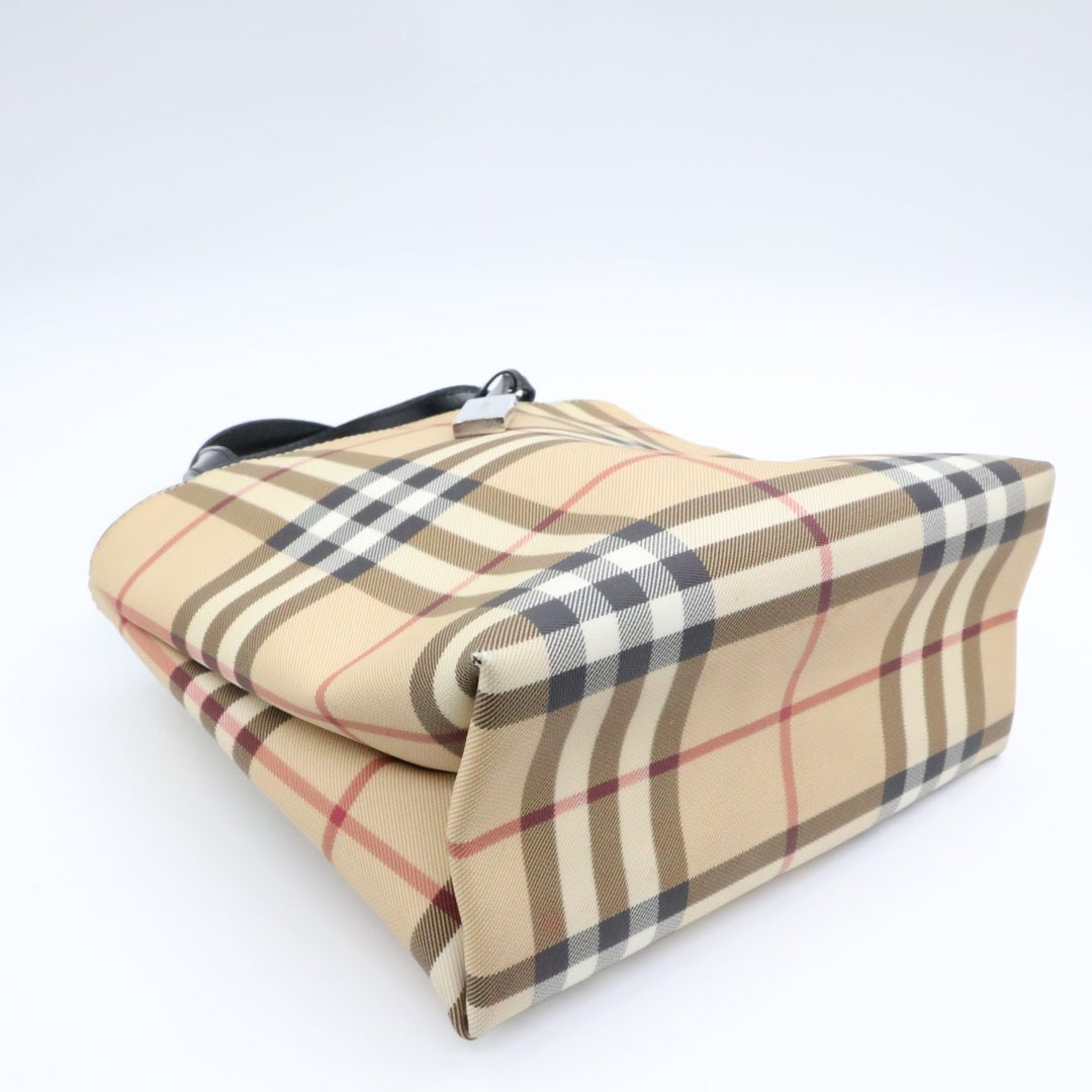 Burberry Nova Check Mini Beige Tote Handbag - Lux Central
