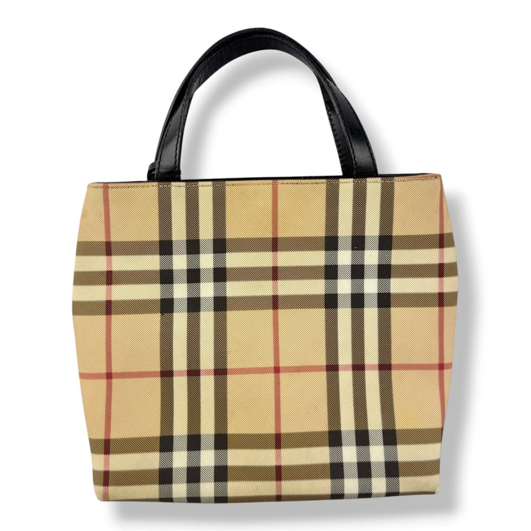 Burberry Nova Check Mini Beige Tote Handbag - Lux Central