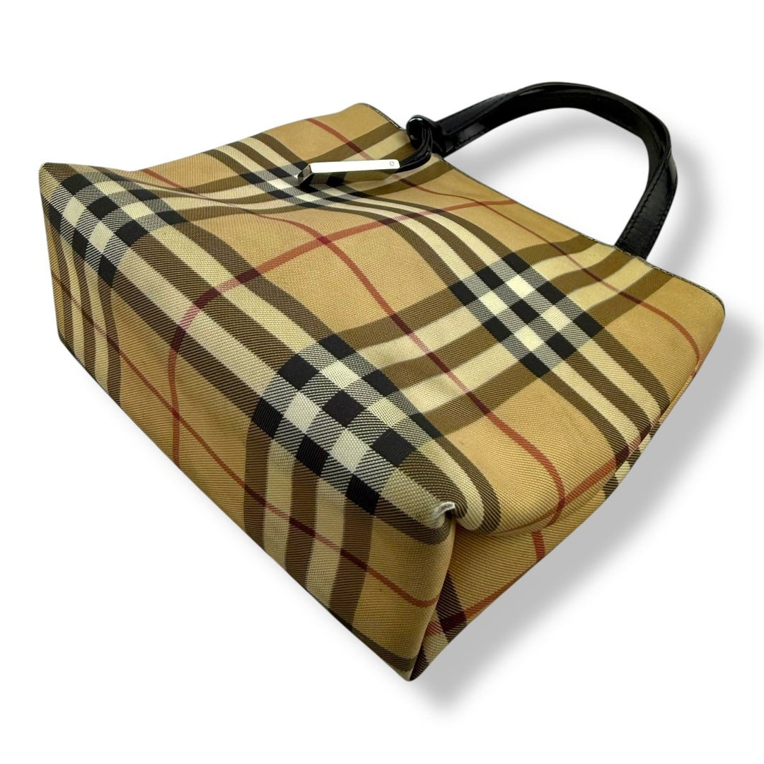 Burberry Nova Check Mini Beige Tote Handbag - Lux Central