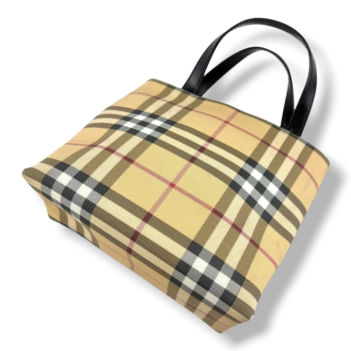 Burberry Nova Check Mini Beige Tote Handbag - Lux Central