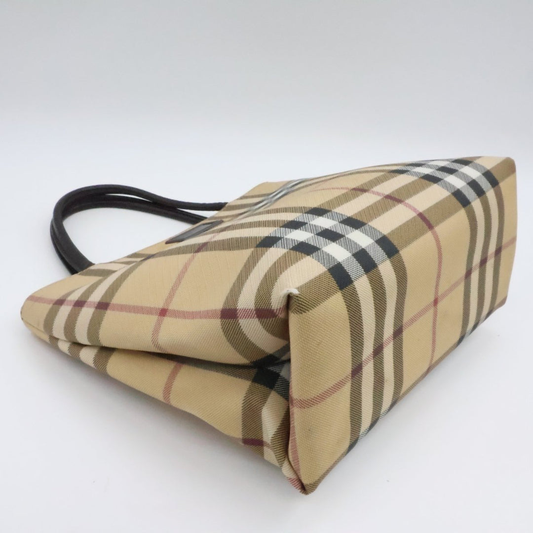 Burberry Nova Check Mini Beige Tote Handbag - Lux Central